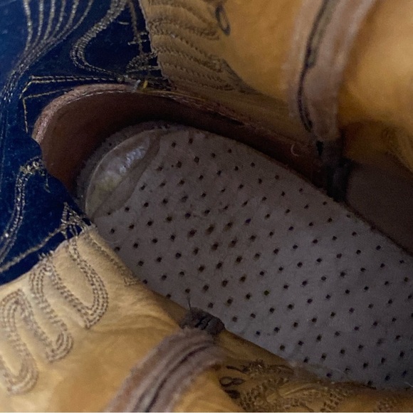 Tony Lama Men’s Gray Western Cowboy Boots Size 7 B Style 8086 - Picture 15 of 16